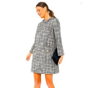 New TUCKERNUCK Smoke and Mirrors Long Sleeve Tweed Jackie Dress XS